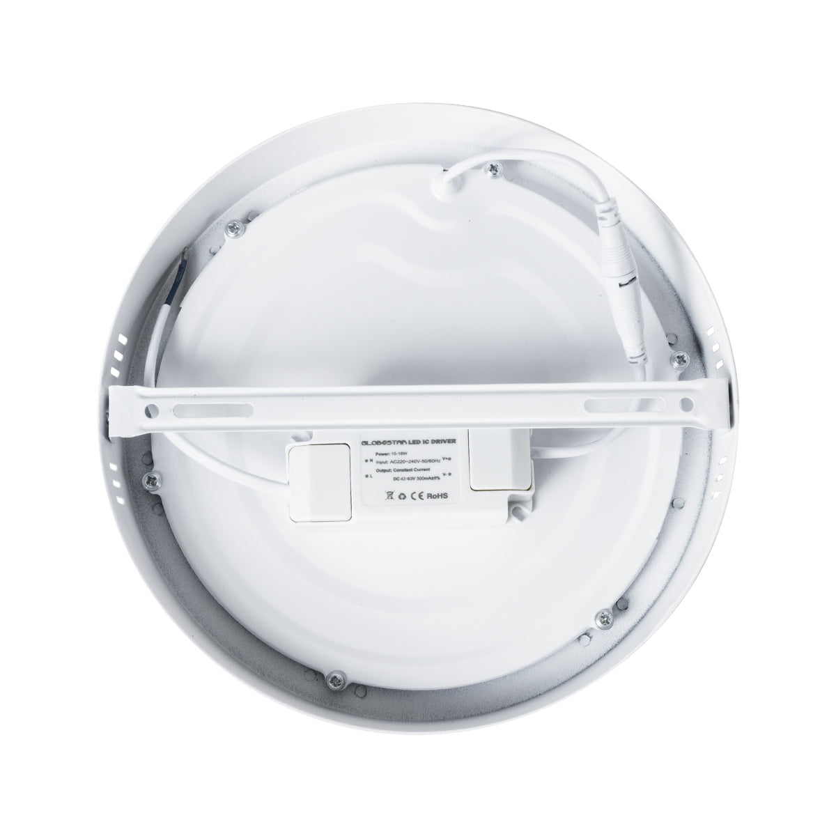 60201 Εξωτερικό LED Panel Φ22cm 20W 2120lm 120° AC 220-240V IP20 Φ22.2 x Υ3cm Φυσικό Λευκό 4500K