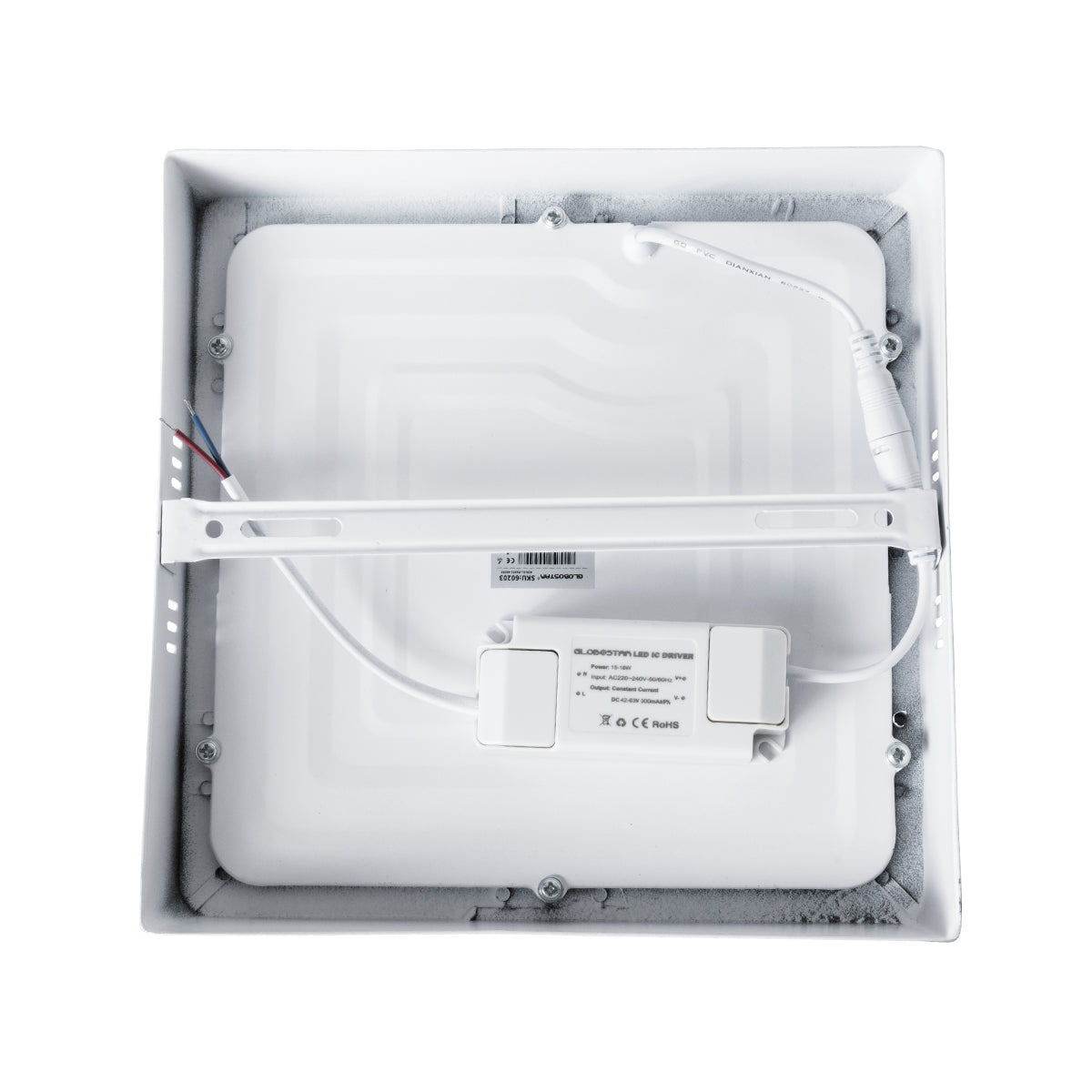 60203 Εξωτερικό LED Panel 22x22cm 20W 2180lm 120° AC 220-240V IP20 Μ22 x Π22 x Υ3cm Ψυχρό Λευκό 6000K