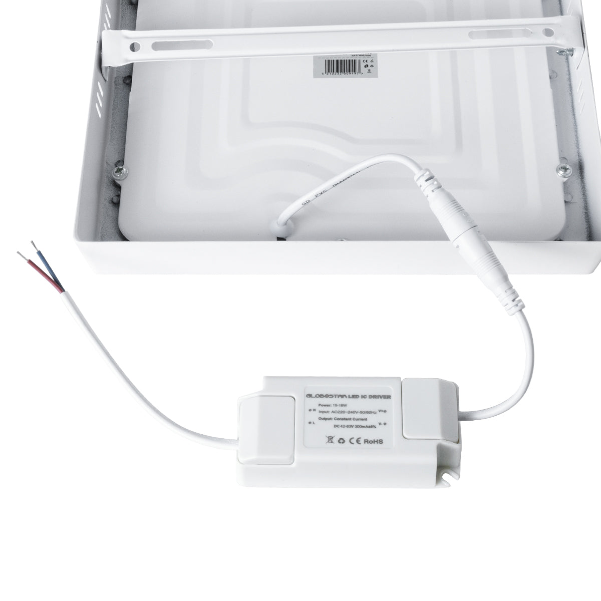 60203 Εξωτερικό LED Panel 22x22cm 20W 2180lm 120° AC 220-240V IP20 Μ22 x Π22 x Υ3cm Ψυχρό Λευκό 6000K