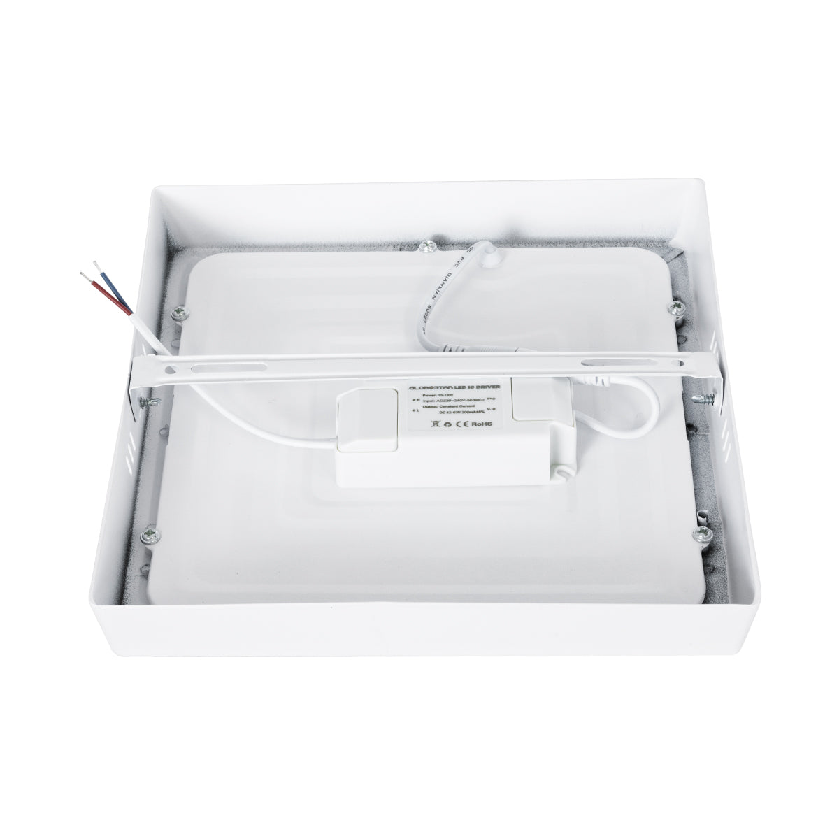 60204 Εξωτερικό LED Panel 22x22cm 20W 2120lm 120° AC 220-240V IP20 Μ22 x Π22 x Υ3cm Φυσικό Λευκό 4500K