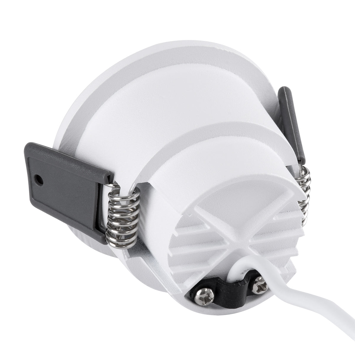 PLUTO-S 60246 Recessed Downlight Spot with Honeycomb Anti Glare Reflector LED 7W 910lm 38° AC 220-240V IP20 Natural White 4500K - Bridgelux COB Chip & TÜV SÜD Driver - White & Matte Black - L6.4 x W6.4 x H4.9 / Φ5.5