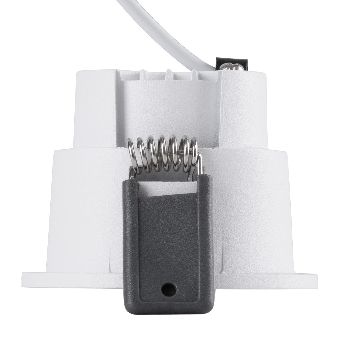 PLUTO-S 60246 Recessed Downlight Spot with Honeycomb Anti Glare Reflector LED 7W 910lm 38° AC 220-240V IP20 Natural White 4500K - Bridgelux COB Chip & TÜV SÜD Driver - White & Matte Black - L6.4 x W6.4 x H4.9 / Φ5.5