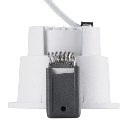 PLUTO-S 60246 Recessed Downlight Spot with Honeycomb Anti Glare Reflector LED 7W 910lm 38° AC 220-240V IP20 Natural White 4500K - Bridgelux COB Chip & TÜV SÜD Driver - White & Matte Black - L6.4 x W6.4 x H4.9 / Φ5.5
