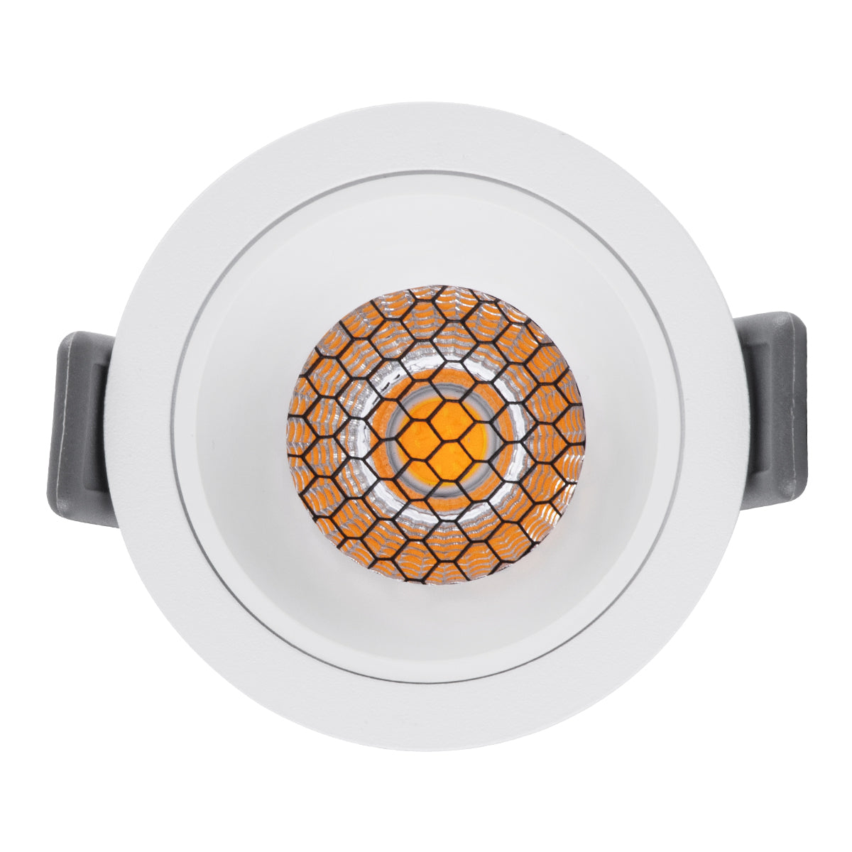 PLUTO-S 60248 Χωνευτό LED Spot Downlight TrimLess Φ6.4cm 7W 910lm 38° AC 220-240V IP20 Φ6.4 x Υ4.9cm - Στρόγγυλο - Λευκό & Anti-Glare HoneyComb - Φυσικό Λευκό 4500K - Bridgelux COB