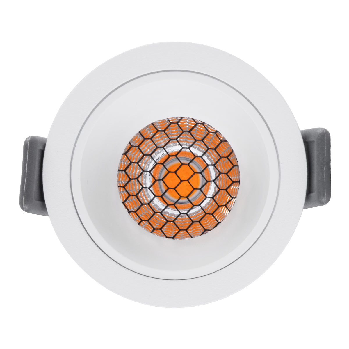 PLUTO-S 60249 Χωνευτό Downlight Σποτ με Honeycomb Anti Glare Reflector LED 7W 875lm 38° AC 220-240V IP20 Θερμό Λευκό 2700K - Bridgelux COB Chip & TÜV SÜD Driver - Λευκό Ματ - Μ6.4 x Π6.4 x Υ4.9 / Q5.5
