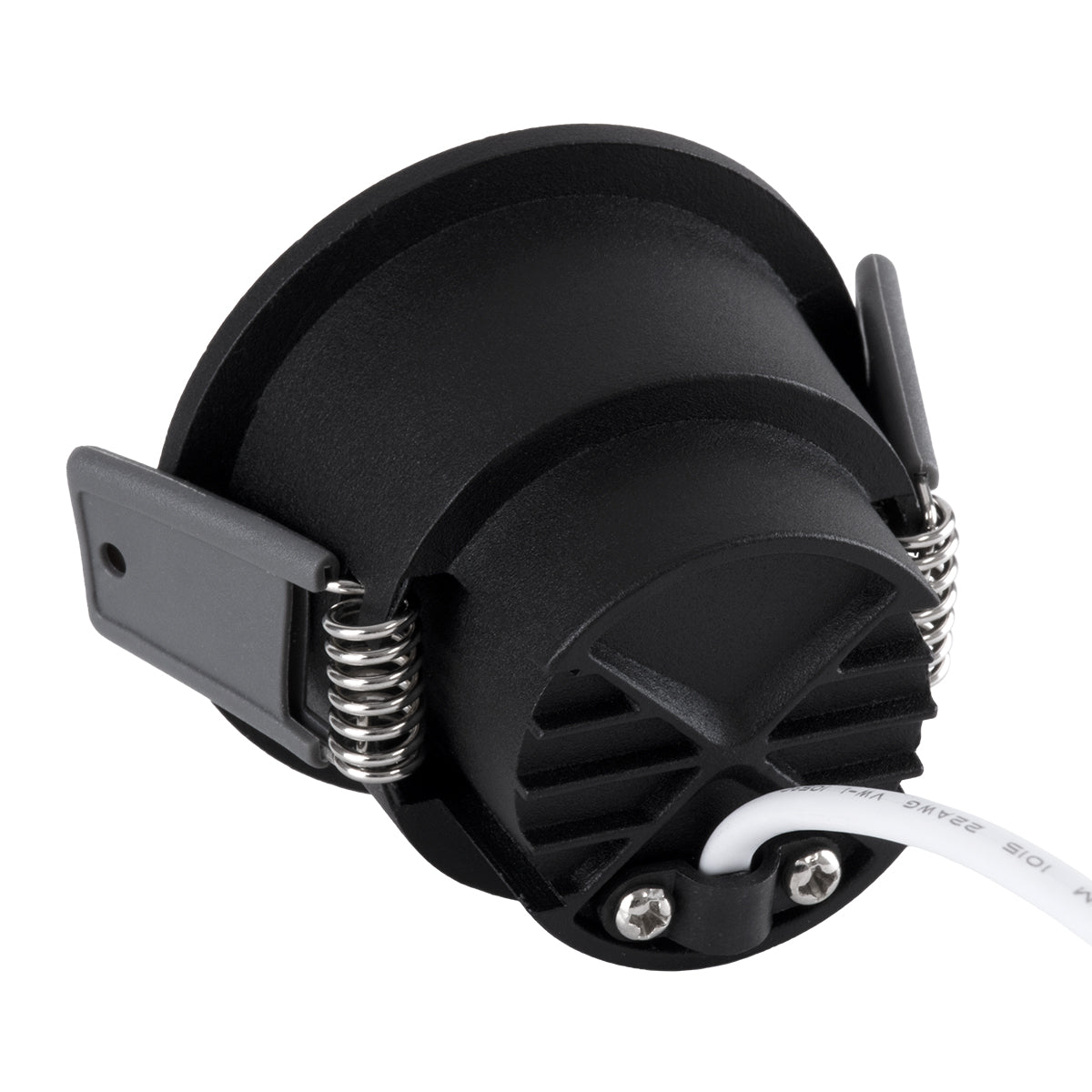 PLUTO-S 60250 Χωνευτό LED Spot Downlight TrimLess Φ6.4cm 7W 910lm 38° AC 220-240V IP20 Φ6.4 x Υ4.9cm - Στρόγγυλο - Μαύρο & Anti-Glare HoneyComb - Φυσικό Λευκό 4500K - Bridgelux COB