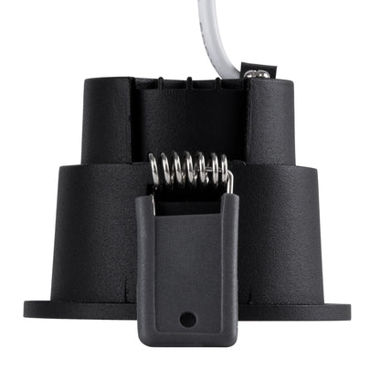 PLUTO-S 60250 Χωνευτό LED Spot Downlight TrimLess Φ6.4cm 7W 910lm 38° AC 220-240V IP20 Φ6.4 x Υ4.9cm - Στρόγγυλο - Μαύρο & Anti-Glare HoneyComb - Φυσικό Λευκό 4500K - Bridgelux COB