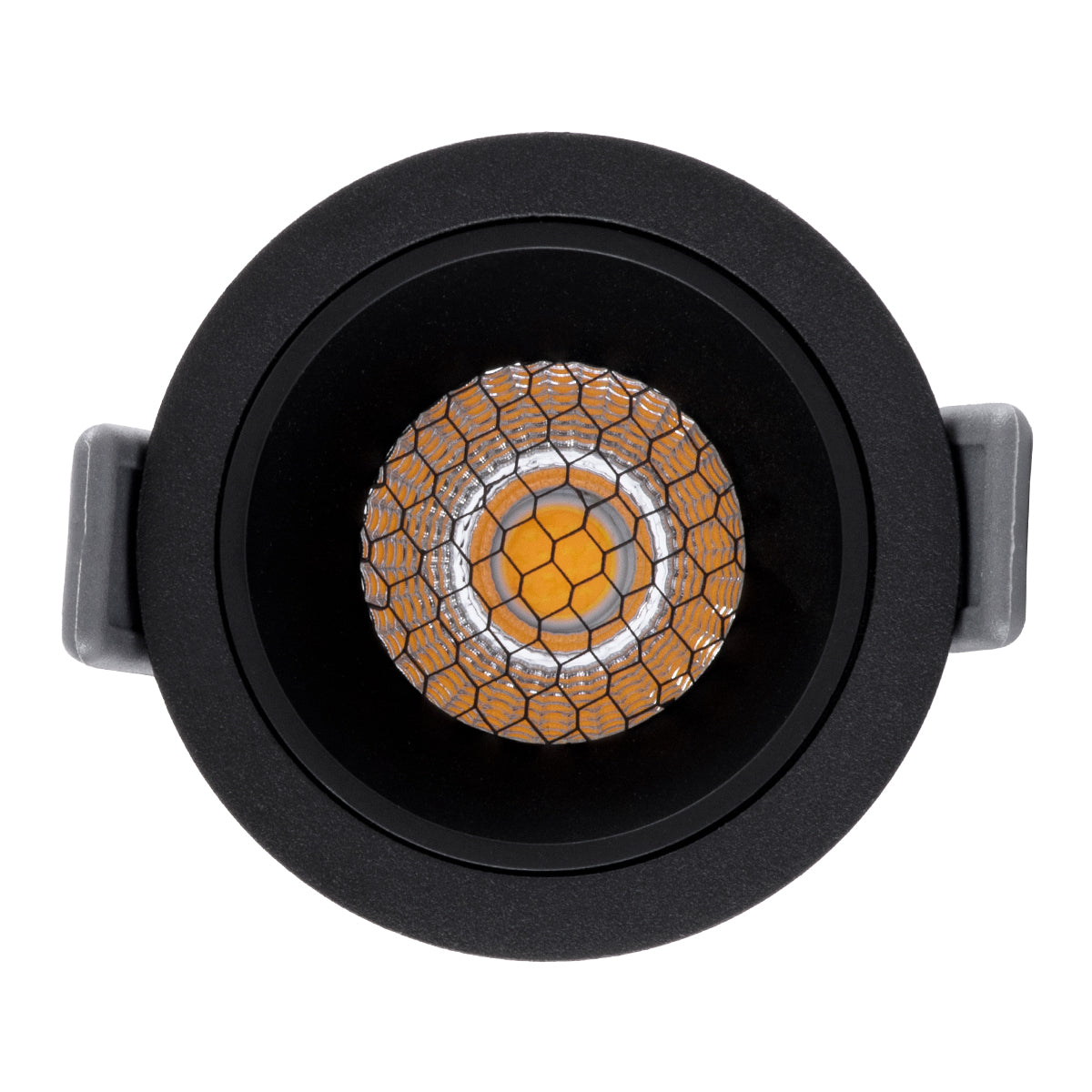 PLUTO-S 60250 Χωνευτό LED Spot Downlight TrimLess Φ6.4cm 7W 910lm 38° AC 220-240V IP20 Φ6.4 x Υ4.9cm - Στρόγγυλο - Μαύρο & Anti-Glare HoneyComb - Φυσικό Λευκό 4500K - Bridgelux COB