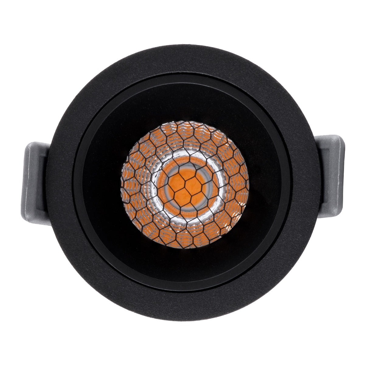 PLUTO-S 60251 Χωνευτό Downlight Σποτ με Honeycomb Anti Glare Reflector LED 7W 875lm 38° AC 220-240V IP20 Θερμό Λευκό 2700K - Bridgelux COB Chip & TÜV SÜD Driver - Μαύρο Ματ - Μ6.4 x Π6.4 x Υ4.9 / Q5.5