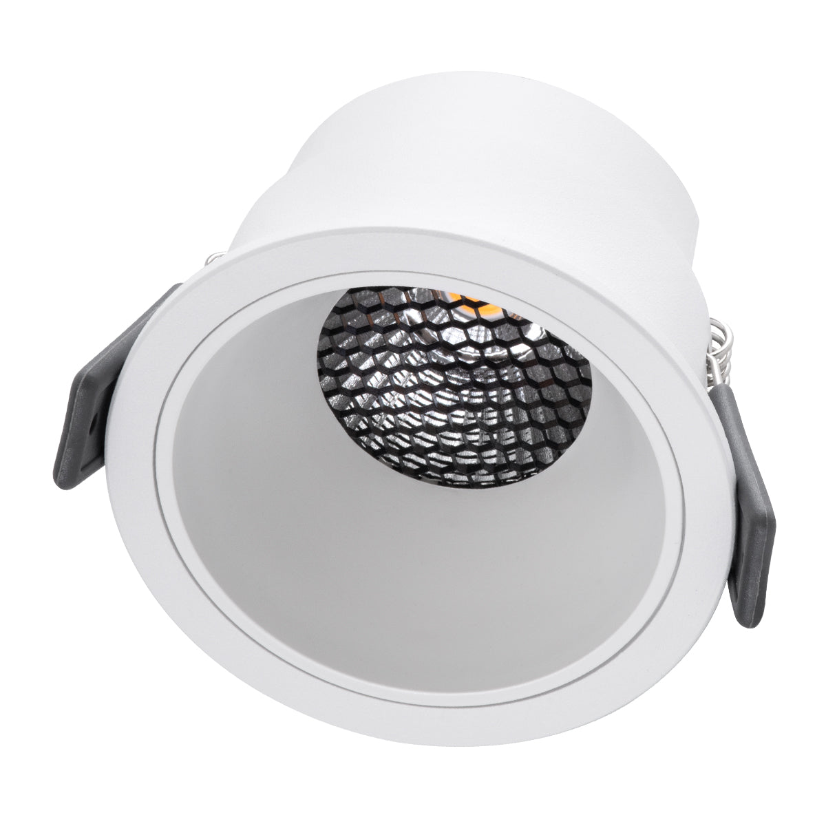 PLUTO-M 60254 Recessed Downlight Spot with Honeycomb Anti Glare Reflector LED 10W 1300lm 38° AC 220-240V IP20 Natural White 4500K - Bridgelux COB Chip & TÜV SÜD Driver - Matte White - L8.4 x W8.4 x H5.9 / Q7.5