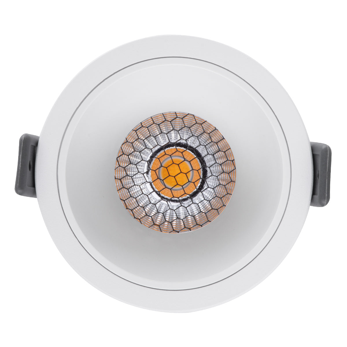 PLUTO-M 60254 Recessed Downlight Spot with Honeycomb Anti Glare Reflector LED 10W 1300lm 38° AC 220-240V IP20 Natural White 4500K - Bridgelux COB Chip & TÜV SÜD Driver - Matte White - L8.4 x W8.4 x H5.9 / Q7.5
