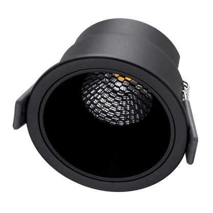 PLUTO-M 60256 Χωνευτό LED Spot Downlight TrimLess Φ8.4cm 10W 1300lm 38° AC 220-240V IP20 Φ8.4 x Υ5.9cm - Στρόγγυλο - Μαύρο & Anti-Glare HoneyComb - Φυσικό Λευκό 4500K - Bridgelux COB