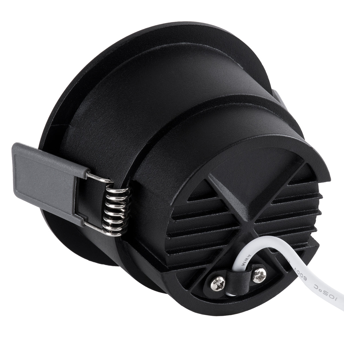 PLUTO-M 60256 Χωνευτό LED Spot Downlight TrimLess Φ8.4cm 10W 1300lm 38° AC 220-240V IP20 Φ8.4 x Υ5.9cm - Στρόγγυλο - Μαύρο & Anti-Glare HoneyComb - Φυσικό Λευκό 4500K - Bridgelux COB