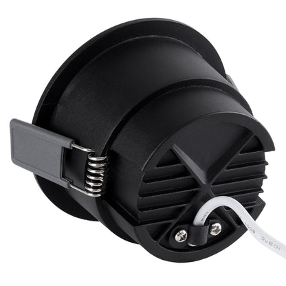 PLUTO-M 60256 Χωνευτό LED Spot Downlight TrimLess Φ8.4cm 10W 1300lm 38° AC 220-240V IP20 Φ8.4 x Υ5.9cm - Στρόγγυλο - Μαύρο & Anti-Glare HoneyComb - Φυσικό Λευκό 4500K - Bridgelux COB