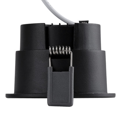 PLUTO-M 60256 Χωνευτό LED Spot Downlight TrimLess Φ8.4cm 10W 1300lm 38° AC 220-240V IP20 Φ8.4 x Υ5.9cm - Στρόγγυλο - Μαύρο & Anti-Glare HoneyComb - Φυσικό Λευκό 4500K - Bridgelux COB