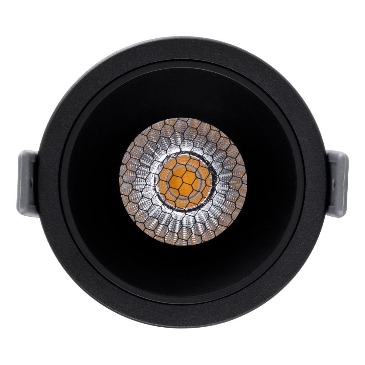 PLUTO-M 60256 Χωνευτό LED Spot Downlight TrimLess Φ8.4cm 10W 1300lm 38° AC 220-240V IP20 Φ8.4 x Υ5.9cm - Στρόγγυλο - Μαύρο & Anti-Glare HoneyComb - Φυσικό Λευκό 4500K - Bridgelux COB