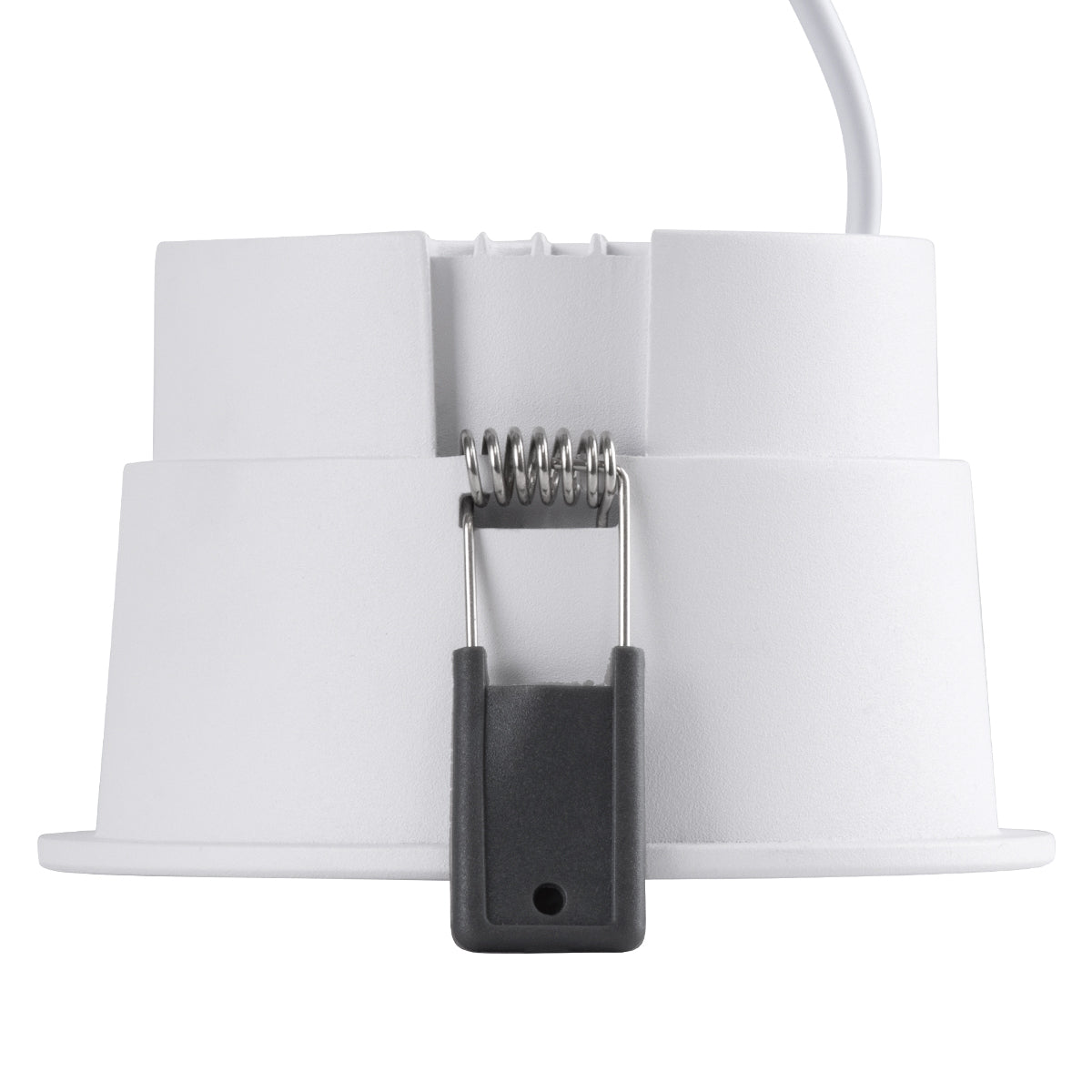 PLUTO-B 60259 Χωνευτό LED Spot Downlight TrimLess Φ10.4cm 15W 1875lm 38° AC 220-240V IP20 Φ10.4 x Υ6.5cm - Στρόγγυλο - Λευκό με Μαύρο Κάτοπτρο & Anti-Glare HoneyComb - Θερμό Λευκό 2700K - Bridgelux COB