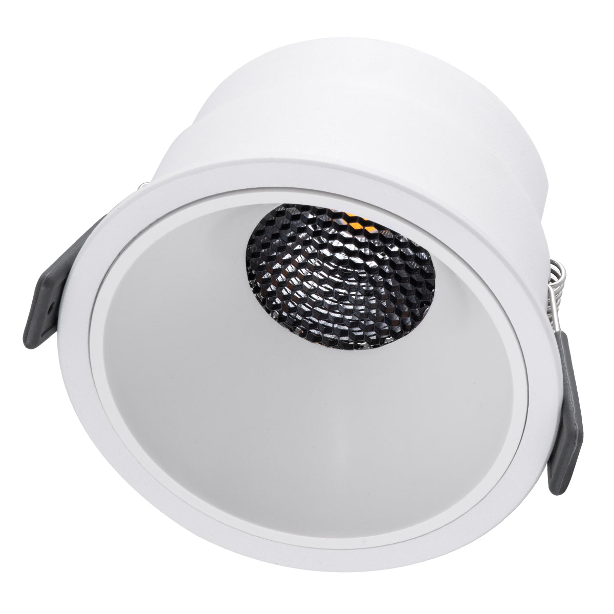 PLUTO-B 60260 Χωνευτό LED Spot Downlight TrimLess Φ10.4cm 15W 1950lm 38° AC 220-240V IP20 Φ10.4 x Υ6.5cm - Στρόγγυλο - Λευκό & Anti-Glare HoneyComb - Φυσικό Λευκό 4500K - Bridgelux COB