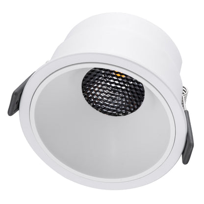 PLUTO-B 60260 Χωνευτό LED Spot Downlight TrimLess Φ10.4cm 15W 1950lm 38° AC 220-240V IP20 Φ10.4 x Υ6.5cm - Στρόγγυλο - Λευκό & Anti-Glare HoneyComb - Φυσικό Λευκό 4500K - Bridgelux COB