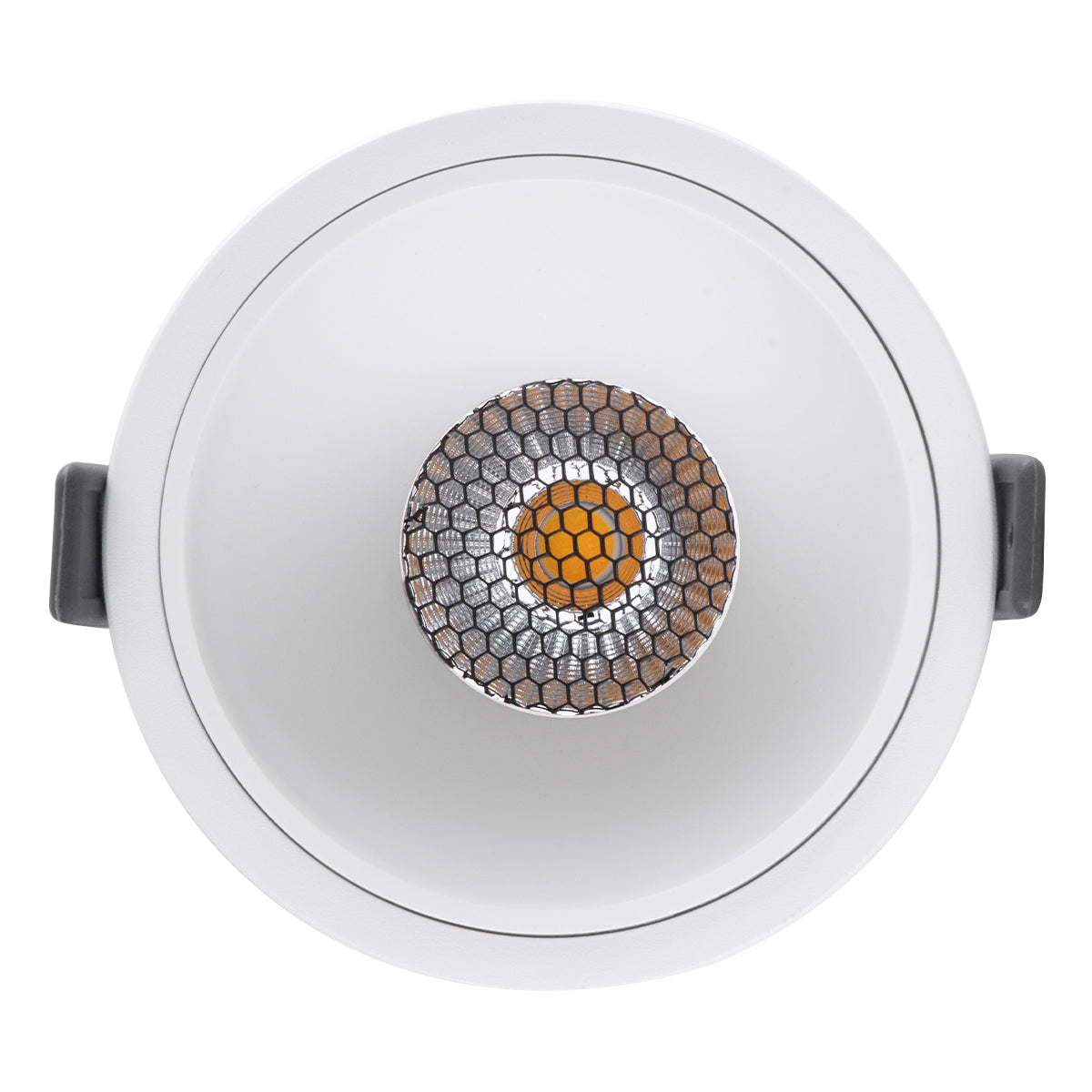 PLUTO-B 60260 Χωνευτό LED Spot Downlight TrimLess Φ10.4cm 15W 1950lm 38° AC 220-240V IP20 Φ10.4 x Υ6.5cm - Στρόγγυλο - Λευκό & Anti-Glare HoneyComb - Φυσικό Λευκό 4500K - Bridgelux COB