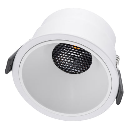 PLUTO-B 60261 Χωνευτό LED Spot Downlight TrimLess Φ10.4cm 15W 1875lm 38° AC 220-240V IP20 Φ10.4 x Υ6.5cm - Στρόγγυλο - Λευκό & Anti-Glare HoneyComb - Θερμό Λευκό 2700K - Bridgelux COB