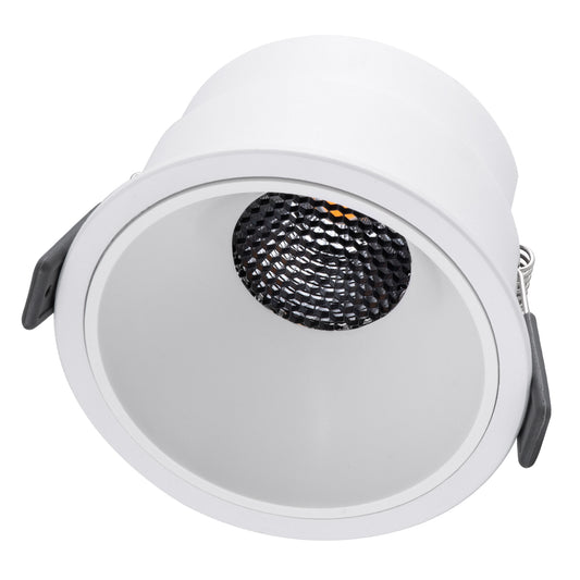 PLUTO-B 60261 Χωνευτό LED Spot Downlight TrimLess Φ10.4cm 15W 1875lm 38° AC 220-240V IP20 Φ10.4 x Υ6.5cm - Στρόγγυλο - Λευκό & Anti-Glare HoneyComb - Θερμό Λευκό 2700K - Bridgelux COB