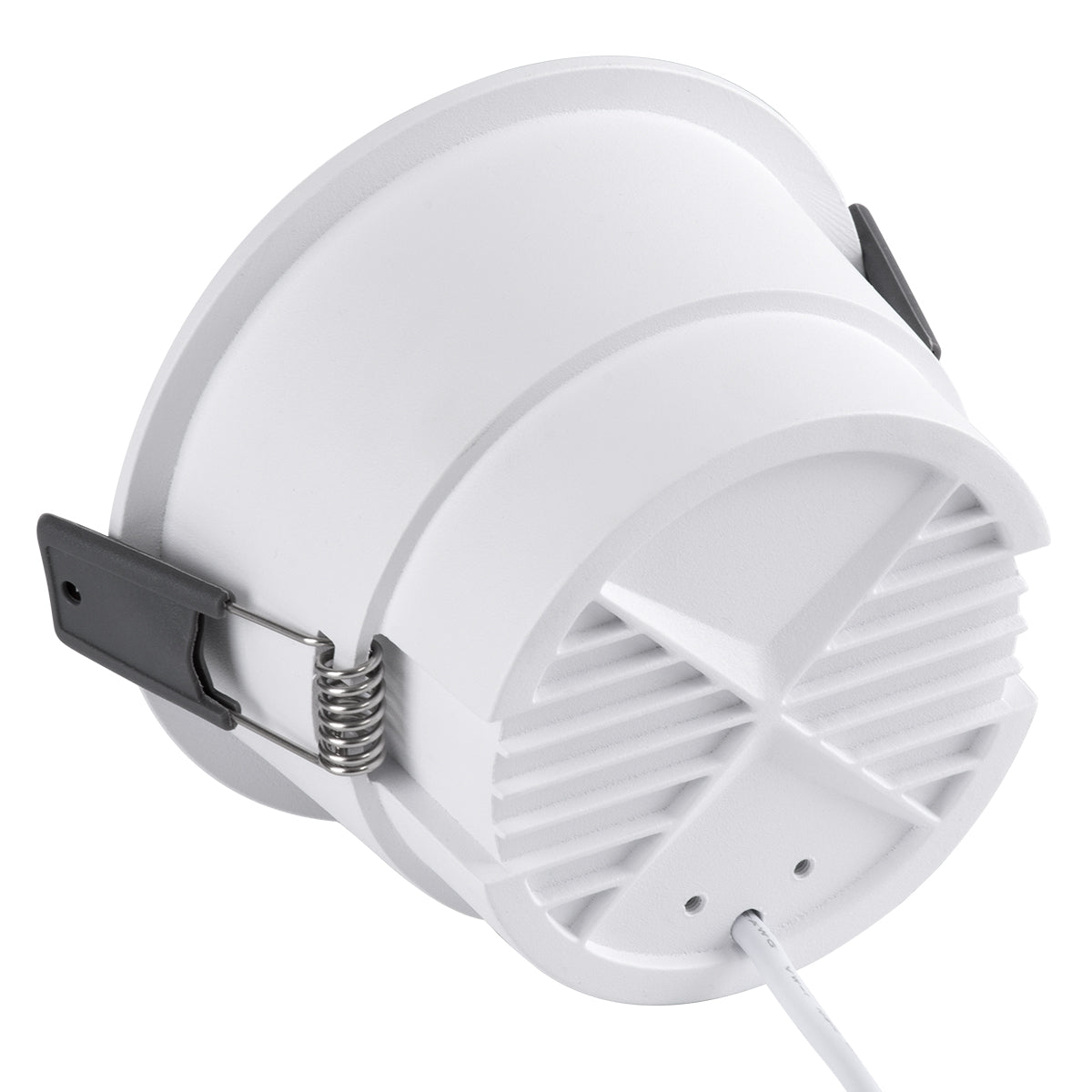 PLUTO-B 60261 Χωνευτό LED Spot Downlight TrimLess Φ10.4cm 15W 1875lm 38° AC 220-240V IP20 Φ10.4 x Υ6.5cm - Στρόγγυλο - Λευκό & Anti-Glare HoneyComb - Θερμό Λευκό 2700K - Bridgelux COB