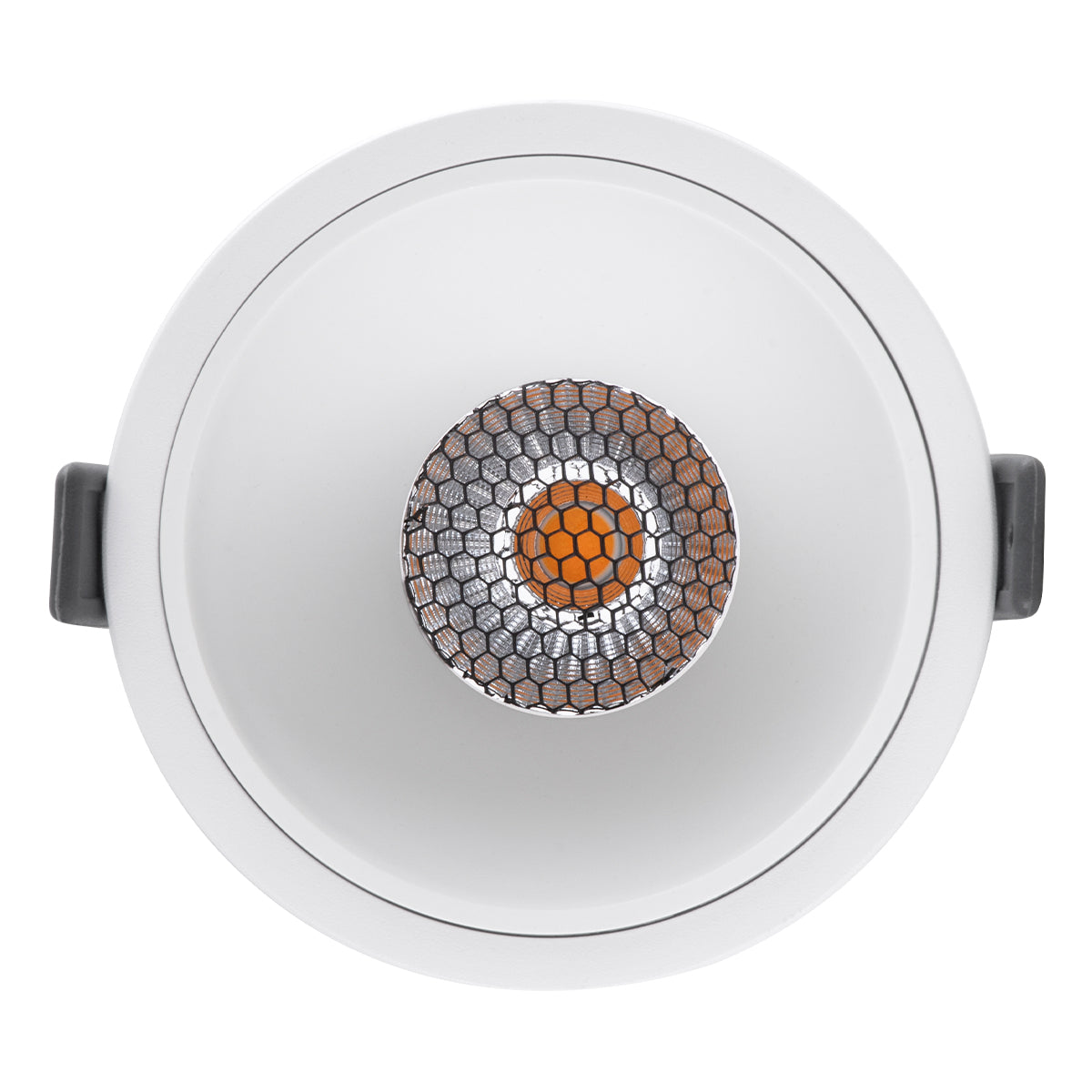 PLUTO-B 60261 Χωνευτό LED Spot Downlight TrimLess Φ10.4cm 15W 1875lm 38° AC 220-240V IP20 Φ10.4 x Υ6.5cm - Στρόγγυλο - Λευκό & Anti-Glare HoneyComb - Θερμό Λευκό 2700K - Bridgelux COB
