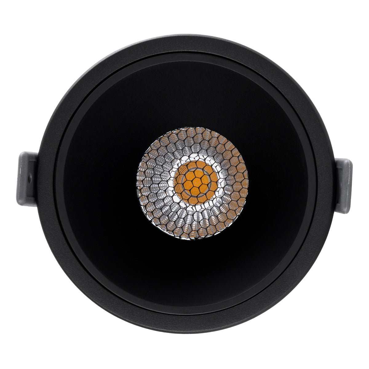 PLUTO-B 60262 Χωνευτό LED Spot Downlight TrimLess Φ10.4cm 15W 1950lm 38° AC 220-240V IP20 Φ10.4 x Υ6.5cm - Στρόγγυλο - Μαύρο & Anti-Glare HoneyComb - Φυσικό Λευκό 4500K - Bridgelux COB