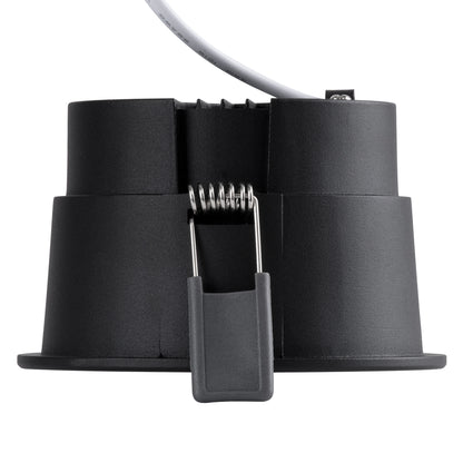 PLUTO-B 60263 Recessed Downlight Spot with Honeycomb Anti-Glare Reflector LED 15W 1875lm 38° AC 220-240V IP20 Warm White 2700K - Bridgelux COB Chip & TÜV SÜD Driver - Matte Black - L10.4 x W10.4 x H6.5 / Q9.5