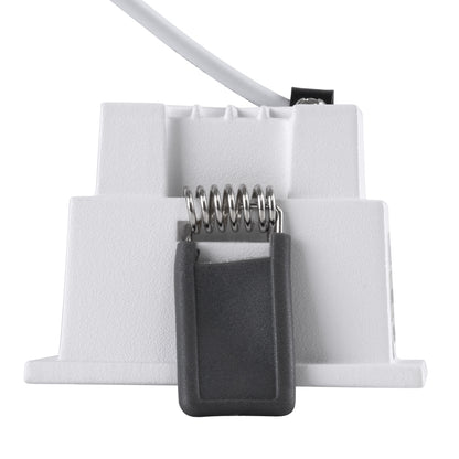 PLUTO-S 60267 Recessed Downlight Spot with Honeycomb Anti Glare Reflector LED 7W 875lm 38° AC 220-240V IP20 Warm White 2700K - Bridgelux COB Chip & TÜV SÜD Driver - Matte White - L6.4 x W6.4 x H4.9 / Q5.5 x 5.5