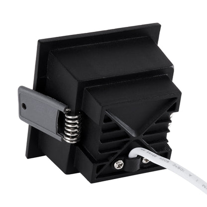 PLUTO-S 60268 Χωνευτό LED Spot Downlight TrimLess Μ6.4xΠ6.4cm 7W 910lm 38° AC 220-240V IP20 Μ6.4 x Π6.4 x Υ4.9cm - Τετράγωνο - Μαύρο & Anti-Glare HoneyComb - Φυσικό Λευκό 4500K - Bridgelux COB