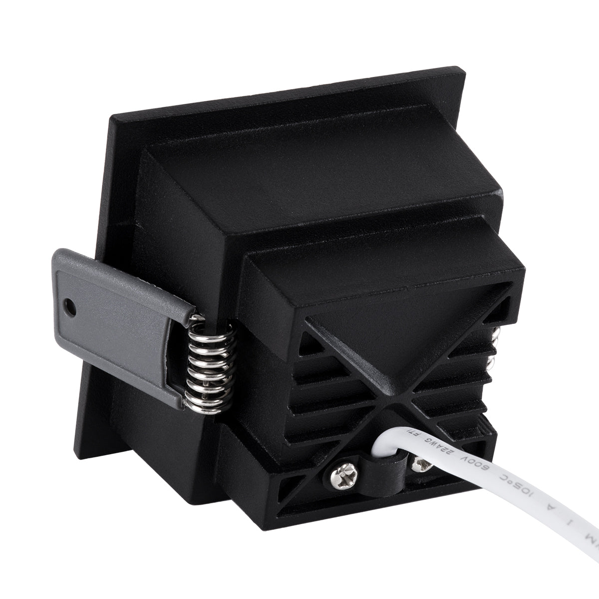 PLUTO-S 60269 Χωνευτό LED Spot Downlight TrimLess Μ6.4xΠ6.4cm 7W 875lm 38° AC 220-240V IP20 Μ6.4 x Π6.4 x Υ4.9cm - Τετράγωνο - Μαύρο & Anti-Glare HoneyComb - Θερμό Λευκό 2700K - Bridgelux COB