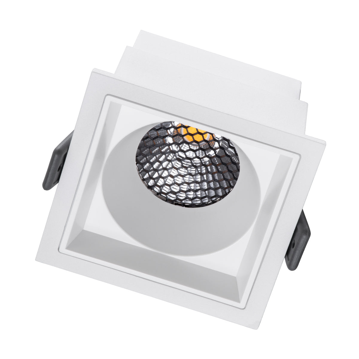 PLUTO-M 60272 Χωνευτό LED Spot Downlight TrimLess Μ8.4xΠ8.4cm 10W 1300lm 38° AC 220-240V IP20 Μ8.4 x Π8.4 x Υ5.9cm - Τετράγωνο - Λευκό & Anti-Glare HoneyComb - Φυσικό Λευκό 4500K - Bridgelux COB
