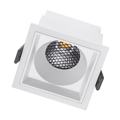 PLUTO-M 60273 Χωνευτό LED Spot Downlight TrimLess Μ8.4xΠ8.4cm 10W 1250lm 38° AC 220-240V IP20 Μ8.4 x Π8.4 x Υ5.9cm - Τετράγωνο - Λευκό & Anti-Glare HoneyComb - Θερμό Λευκό 2700K - Bridgelux COB