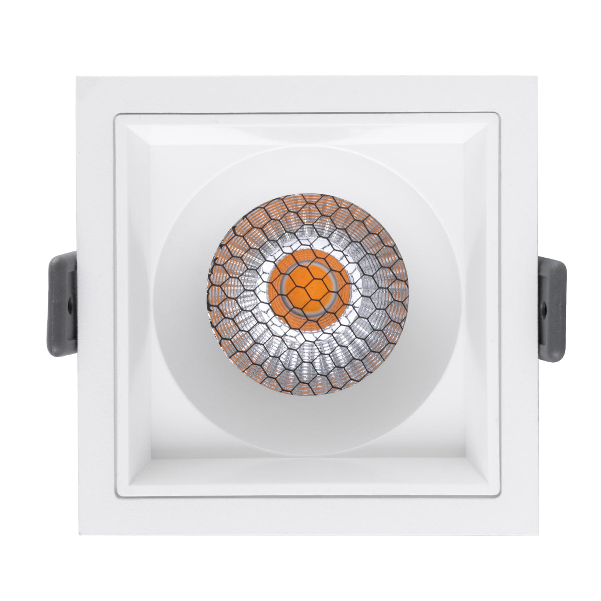PLUTO-M 60273 Χωνευτό LED Spot Downlight TrimLess Μ8.4xΠ8.4cm 10W 1250lm 38° AC 220-240V IP20 Μ8.4 x Π8.4 x Υ5.9cm - Τετράγωνο - Λευκό & Anti-Glare HoneyComb - Θερμό Λευκό 2700K - Bridgelux COB