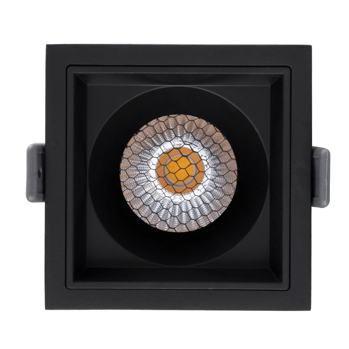 PLUTO-M 60274 Χωνευτό LED Spot Downlight TrimLess Μ8.4xΠ8.4cm 10W 1300lm 38° AC 220-240V IP20 Μ8.4 x Π8.4 x Υ5.9cm - Τετράγωνο - Μαύρο & Anti-Glare HoneyComb - Φυσικό Λευκό 4500K - Bridgelux COB