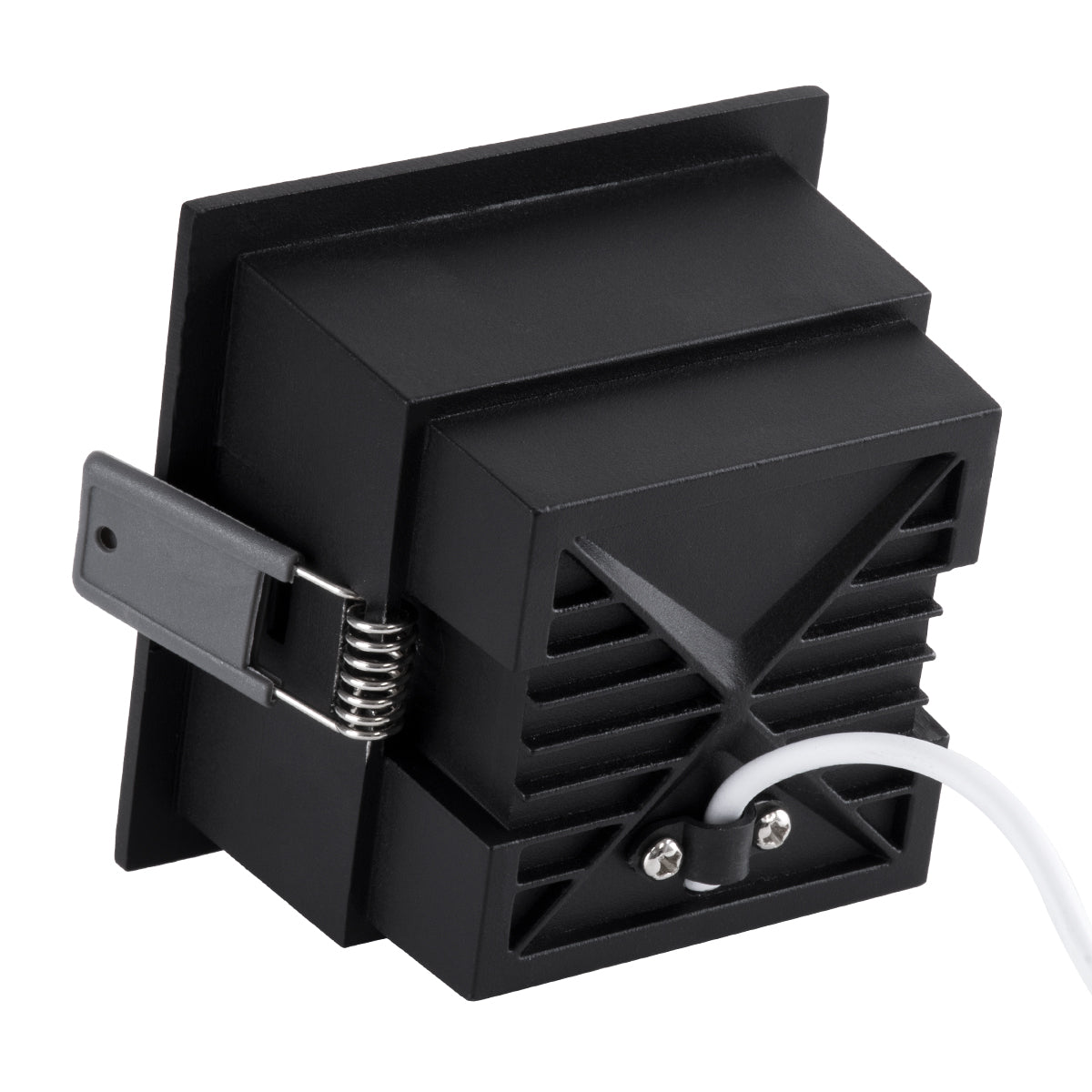 PLUTO-M 60275 Χωνευτό LED Spot Downlight TrimLess Μ8.4xΠ8.4cm 10W 1250lm 38° AC 220-240V IP20 Μ8.4 x Π8.4 x Υ5.9cm - Τετράγωνο - Μαύρο & Anti-Glare HoneyComb - Θερμό Λευκό 2700K - Bridgelux COB