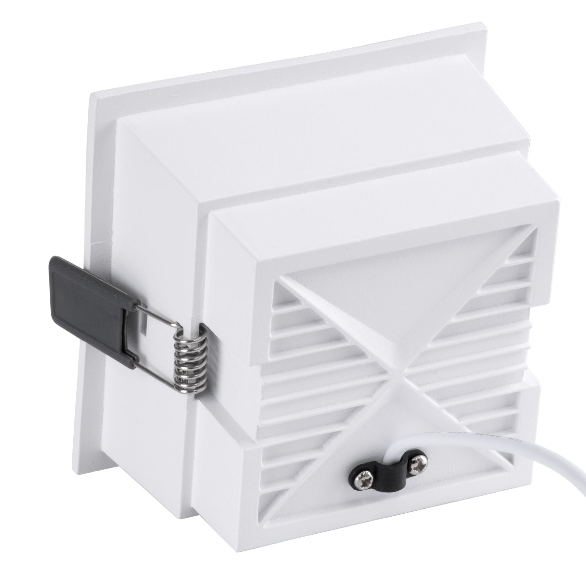 PLUTO-B 60276 Χωνευτό LED Spot Downlight TrimLess Μ10.4xΠ10.4cm 15W 1950lm 38° AC 220-240V IP20 Μ10.4 x Π10.4 x Υ6.5cm - Τετράγωνο - Λευκό με Μαύρο Κάτοπτρο & Anti-Glare HoneyComb - Φυσικό Λευκό 4500K - Bridgelux COB