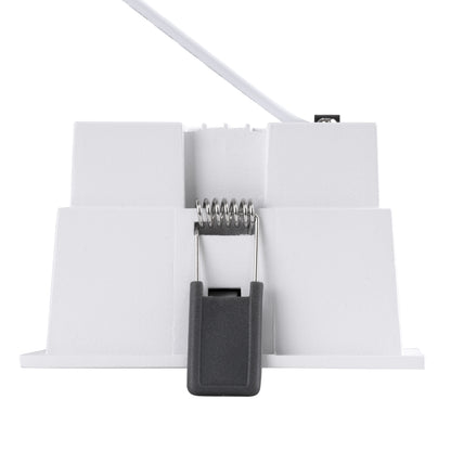 PLUTO-B 60276 Χωνευτό LED Spot Downlight TrimLess Μ10.4xΠ10.4cm 15W 1950lm 38° AC 220-240V IP20 Μ10.4 x Π10.4 x Υ6.5cm - Τετράγωνο - Λευκό με Μαύρο Κάτοπτρο & Anti-Glare HoneyComb - Φυσικό Λευκό 4500K - Bridgelux COB