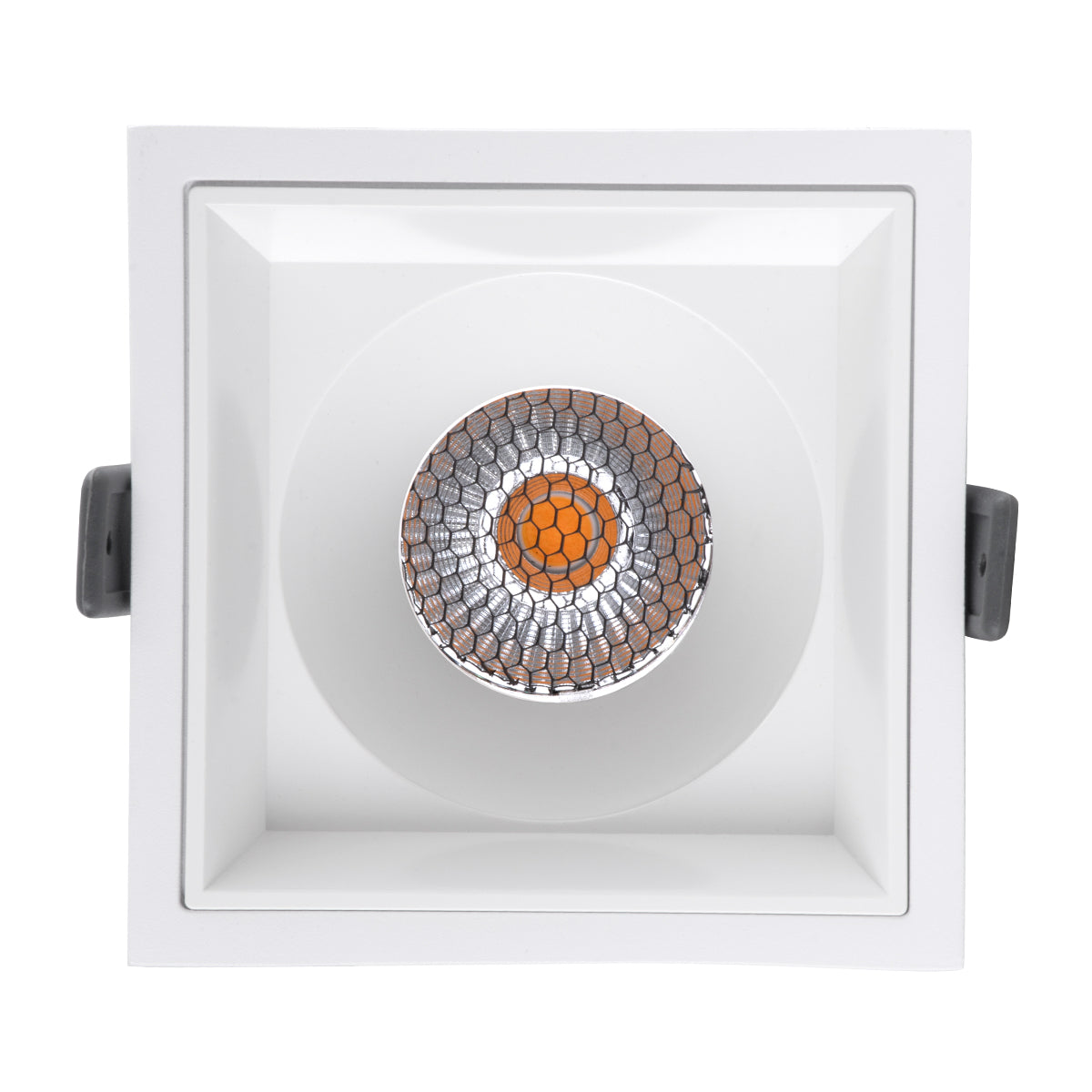 PLUTO-B 60279 Χωνευτό LED Spot Downlight TrimLess Μ10.4xΠ10.4cm 15W 1875lm 38° AC 220-240V IP20 Μ10.4 x Π10.4 x Υ6.5cm - Τετράγωνο - Λευκό & Anti-Glare HoneyComb - Θερμό Λευκό 2700K - Bridgelux COB