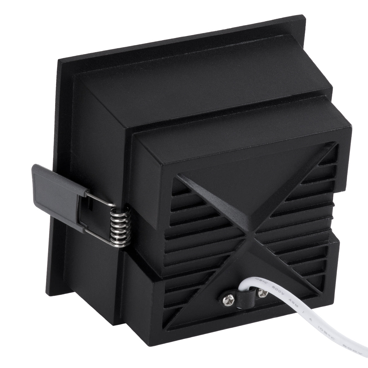 PLUTO-B 60281 Χωνευτό LED Spot Downlight TrimLess Μ10.4xΠ10.4cm 15W 1875lm 38° AC 220-240V IP20 Μ10.4 x Π10.4 x Υ6.5cm - Τετράγωνο - Μαύρο & Anti-Glare HoneyComb - Θερμό Λευκό 2700K - Bridgelux COB