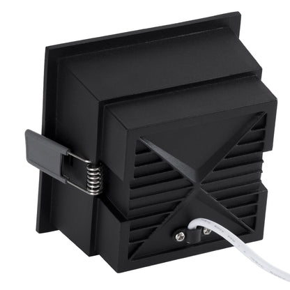 PLUTO-B 60281 Χωνευτό LED Spot Downlight TrimLess Μ10.4xΠ10.4cm 15W 1875lm 38° AC 220-240V IP20 Μ10.4 x Π10.4 x Υ6.5cm - Τετράγωνο - Μαύρο & Anti-Glare HoneyComb - Θερμό Λευκό 2700K - Bridgelux COB