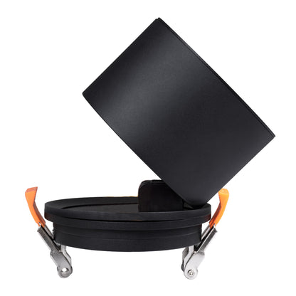 OMEGA-R 60296 Χωνευτό LED Spot Downlight TrimLess Φ10cm 12W 1560lm 36° AC 220-240V IP20 Φ10 x Υ8.2cm - Στρόγγυλο - Μαύρο - Φυσικό Λευκό 4500K - Bridgelux COB