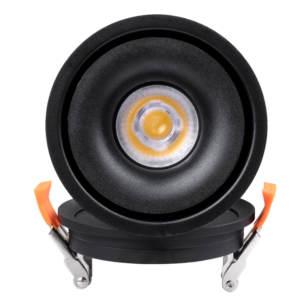 OMEGA-R 60296 Χωνευτό LED Spot Downlight TrimLess Φ10cm 12W 1560lm 36° AC 220-240V IP20 Φ10 x Υ8.2cm - Στρόγγυλο - Μαύρο - Φυσικό Λευκό 4500K - Bridgelux COB