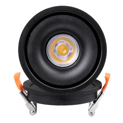 OMEGA-R 60296 Χωνευτό LED Spot Downlight TrimLess Φ10cm 12W 1560lm 36° AC 220-240V IP20 Φ10 x Υ8.2cm - Στρόγγυλο - Μαύρο - Φυσικό Λευκό 4500K - Bridgelux COB