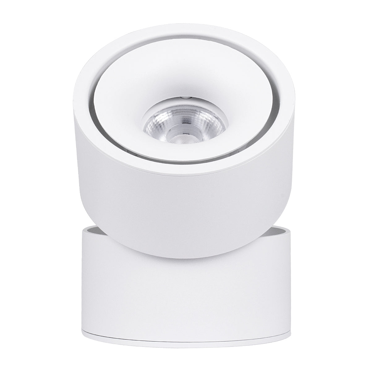 OMEGA-S 60298 Επιφανειακό LED Spot Downlight Φ10cm 12W 1560lm 36° AC 220-240V IP20 Φ10 x Υ10.5cm - Στρόγγυλο - Λευκό - Φυσικό Λευκό 4500K - Bridgelux COB