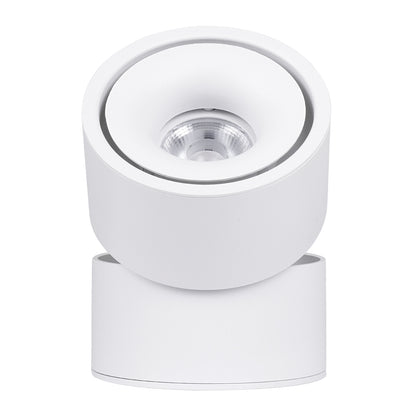 OMEGA-S 60298 Επιφανειακό LED Spot Downlight Φ10cm 12W 1560lm 36° AC 220-240V IP20 Φ10 x Υ10.5cm - Στρόγγυλο - Λευκό - Φυσικό Λευκό 4500K - Bridgelux COB