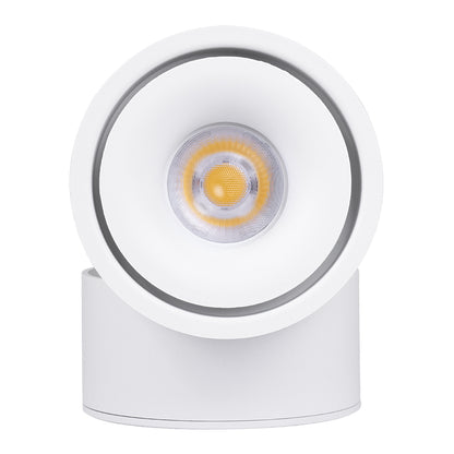 OMEGA-S 60298 Επιφανειακό LED Spot Downlight Φ10cm 12W 1560lm 36° AC 220-240V IP20 Φ10 x Υ10.5cm - Στρόγγυλο - Λευκό - Φυσικό Λευκό 4500K - Bridgelux COB