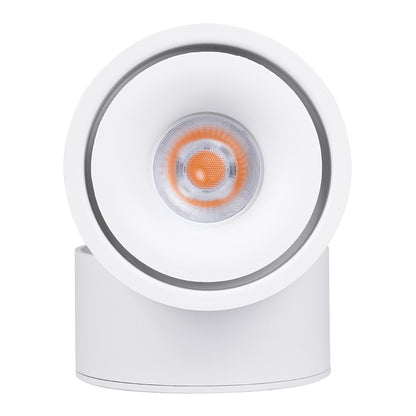 OMEGA-S 60299 Επιφανειακό LED Spot Downlight Φ10cm 12W 1500lm 36° AC 220-240V IP20 Φ10 x Υ10.5cm - Στρόγγυλο - Λευκό - Θερμό Λευκό 2700K - Bridgelux COB